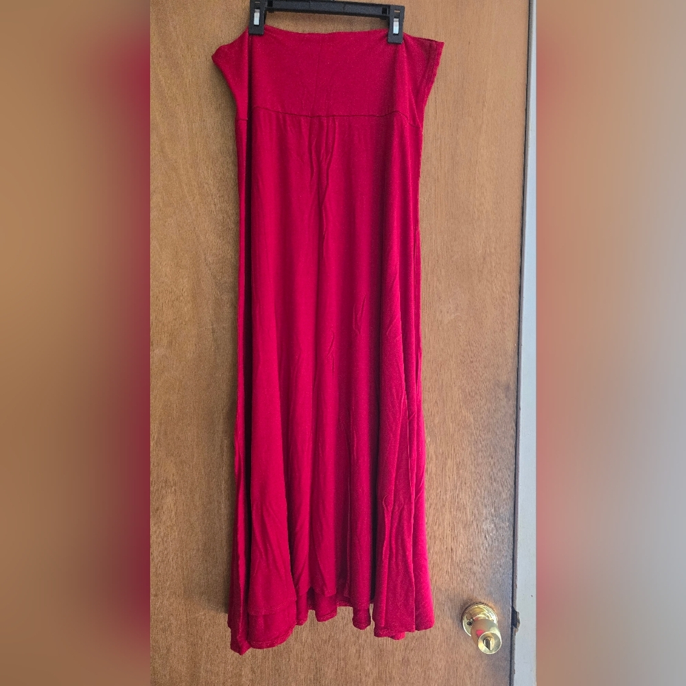 Red Maxi Skirt size L